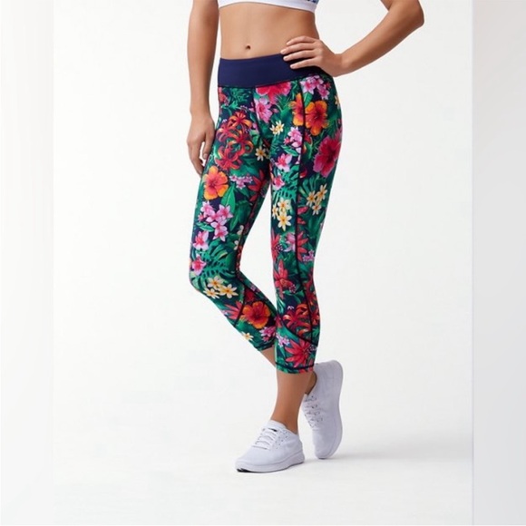 Tommy Bahama IslandActive® Jungle Canopy Cropped Leggings XL NWT! - Picture 1 of 11